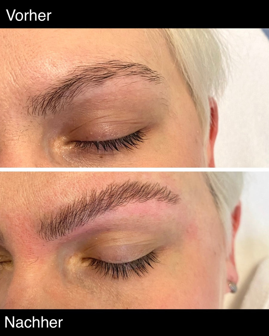 Vorher / Nachher · Modellarbeit aus dem Browlift Online-Kurs