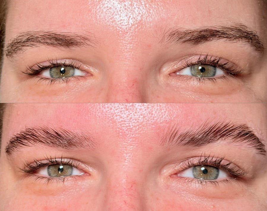 Vorher / Nachher · Modellarbeit aus dem Browlift Online-Kurs